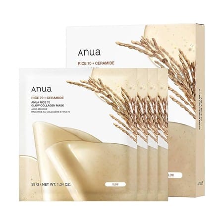 Anua Rice 70 Glow Collagen Mask 38g