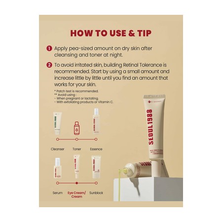 Ksecret Seoul 1988 Eye Cream: Retinal Liposome 4% + Fermented Bean